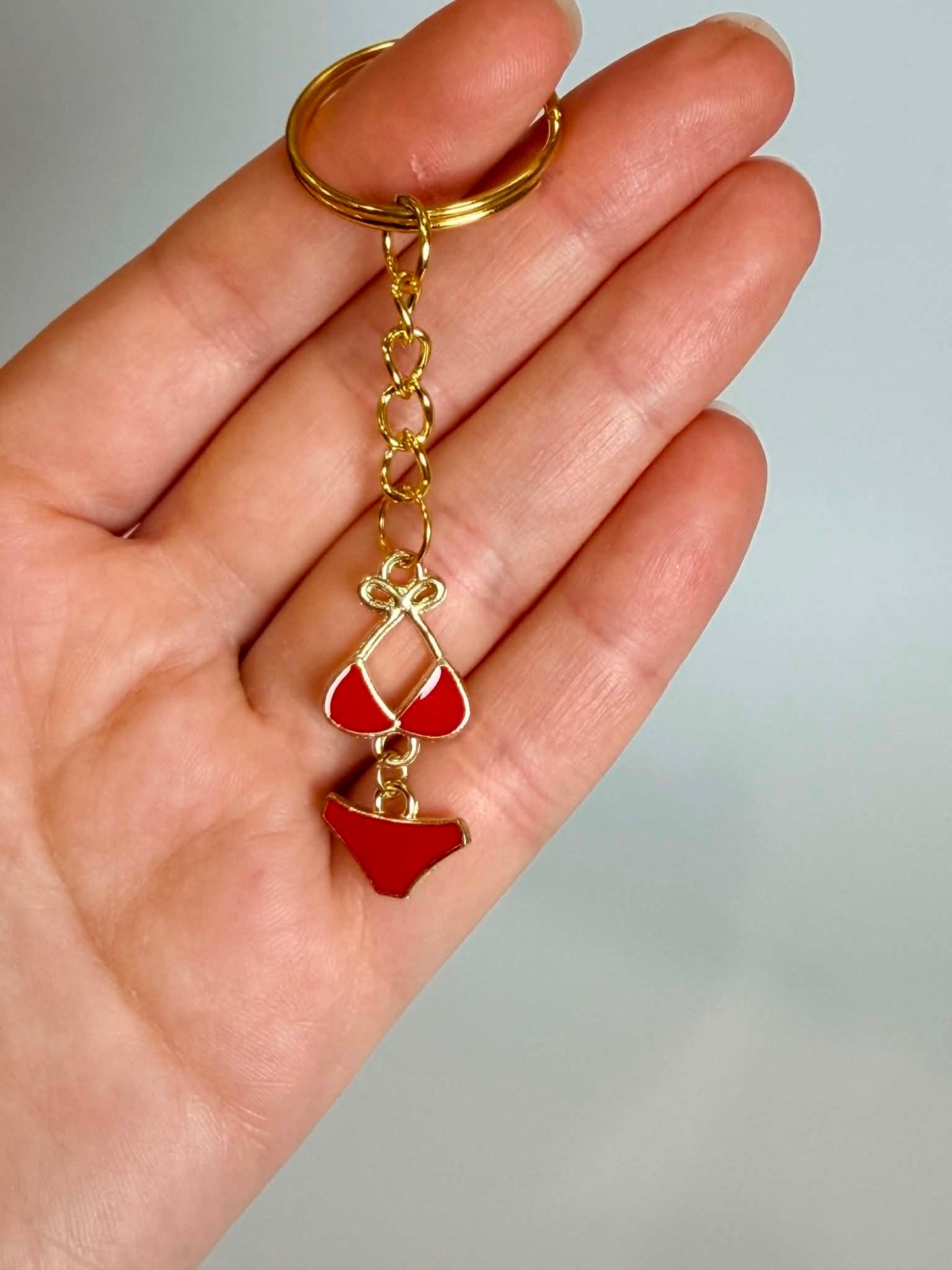 Mini Bikini design Keychain. Cute Accessory for Bags, Keys and Gifts