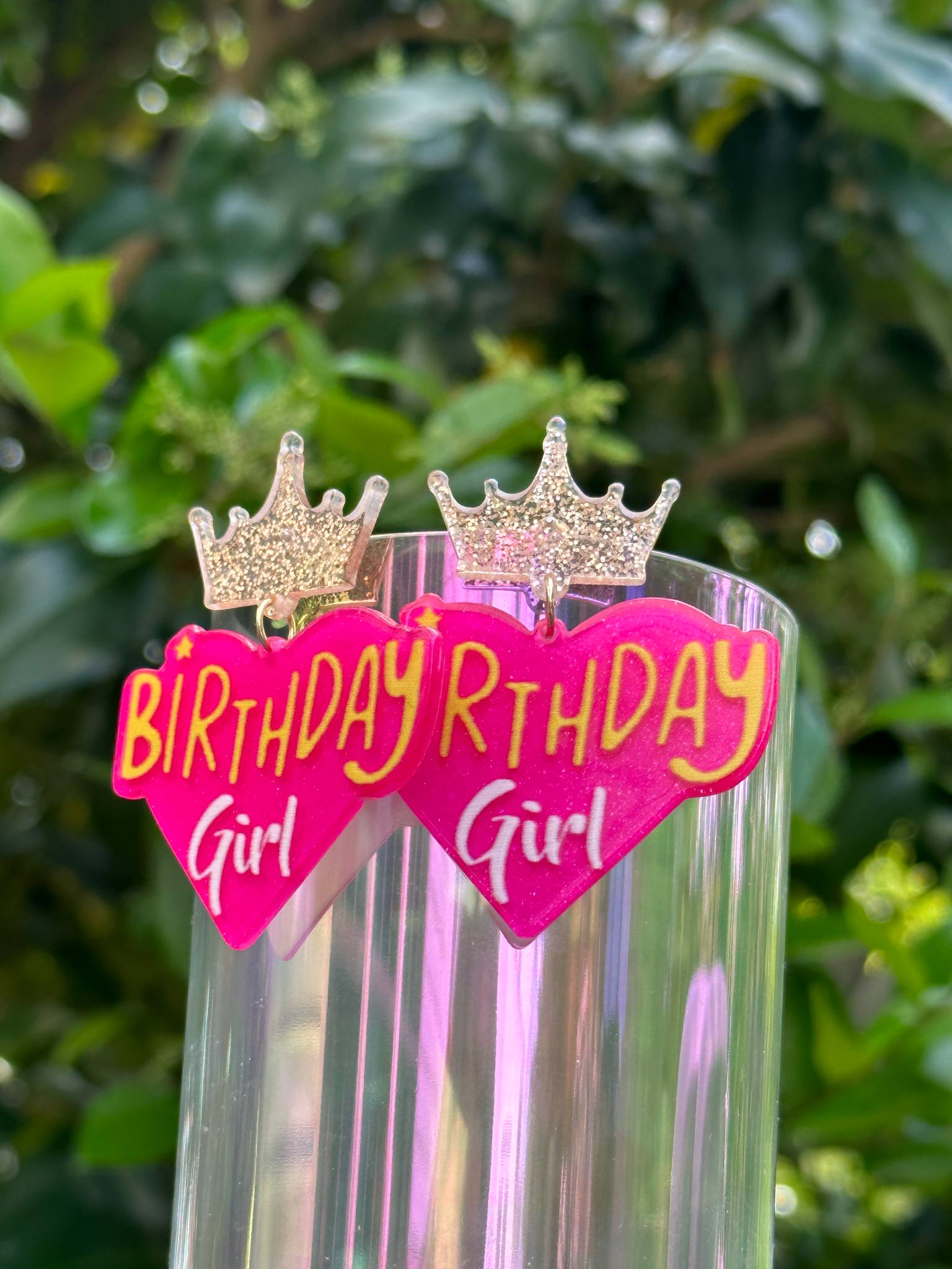 happy birthday heart earrings fun gift jewelry for birthday celebration