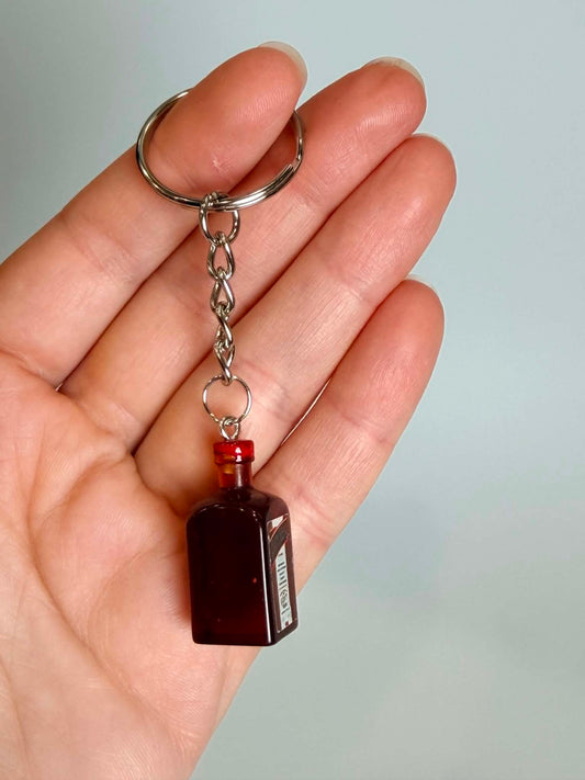 Mini drink Bottle Keychain Accessory Design, fun accessories.
