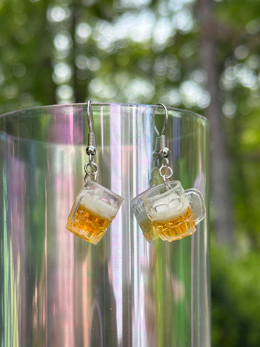 mini beer mug earrings for women oktoberfest accessory fun novelty jewelry