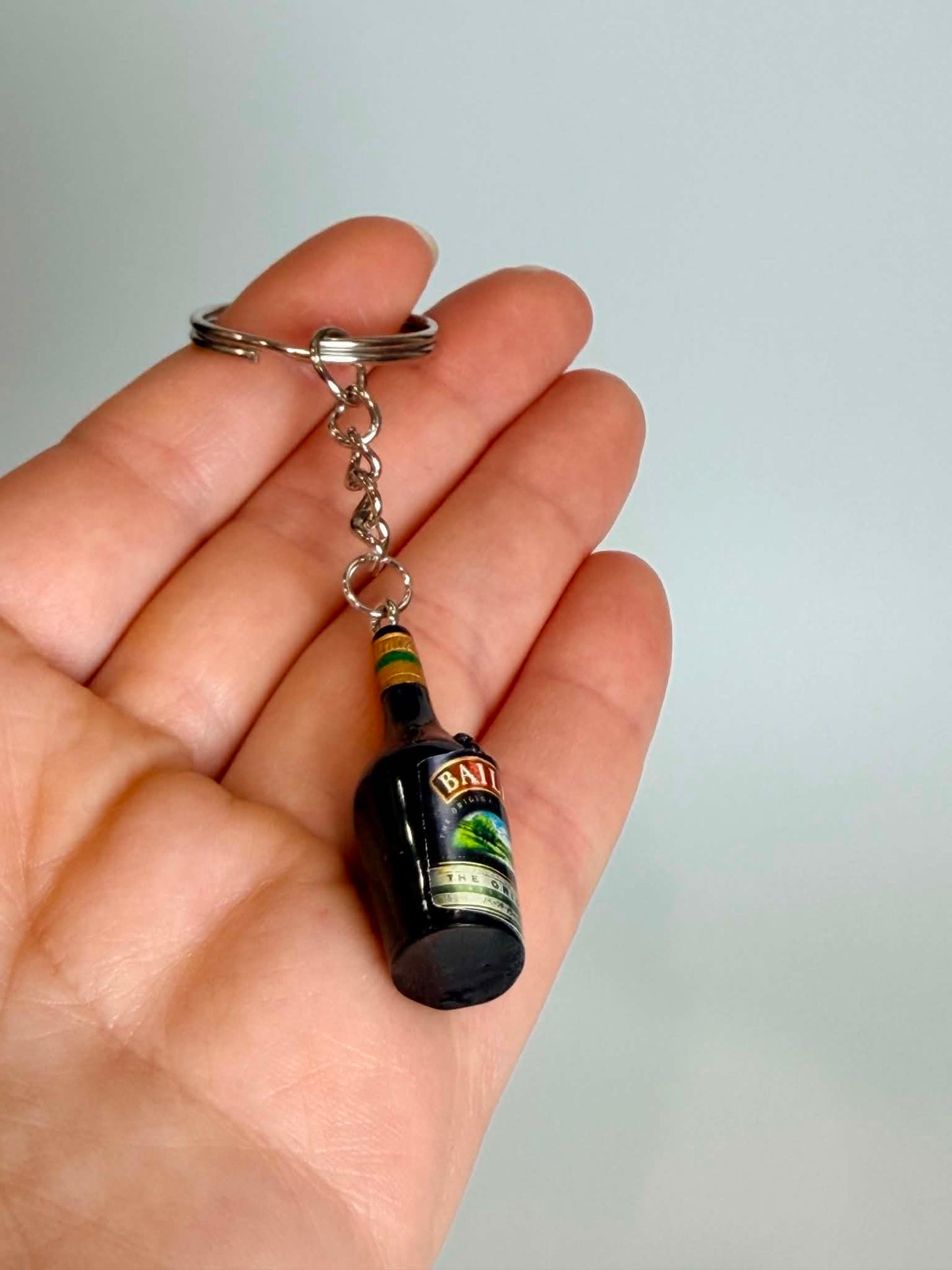 Mini drink Bottle Keychain Accessory Design.