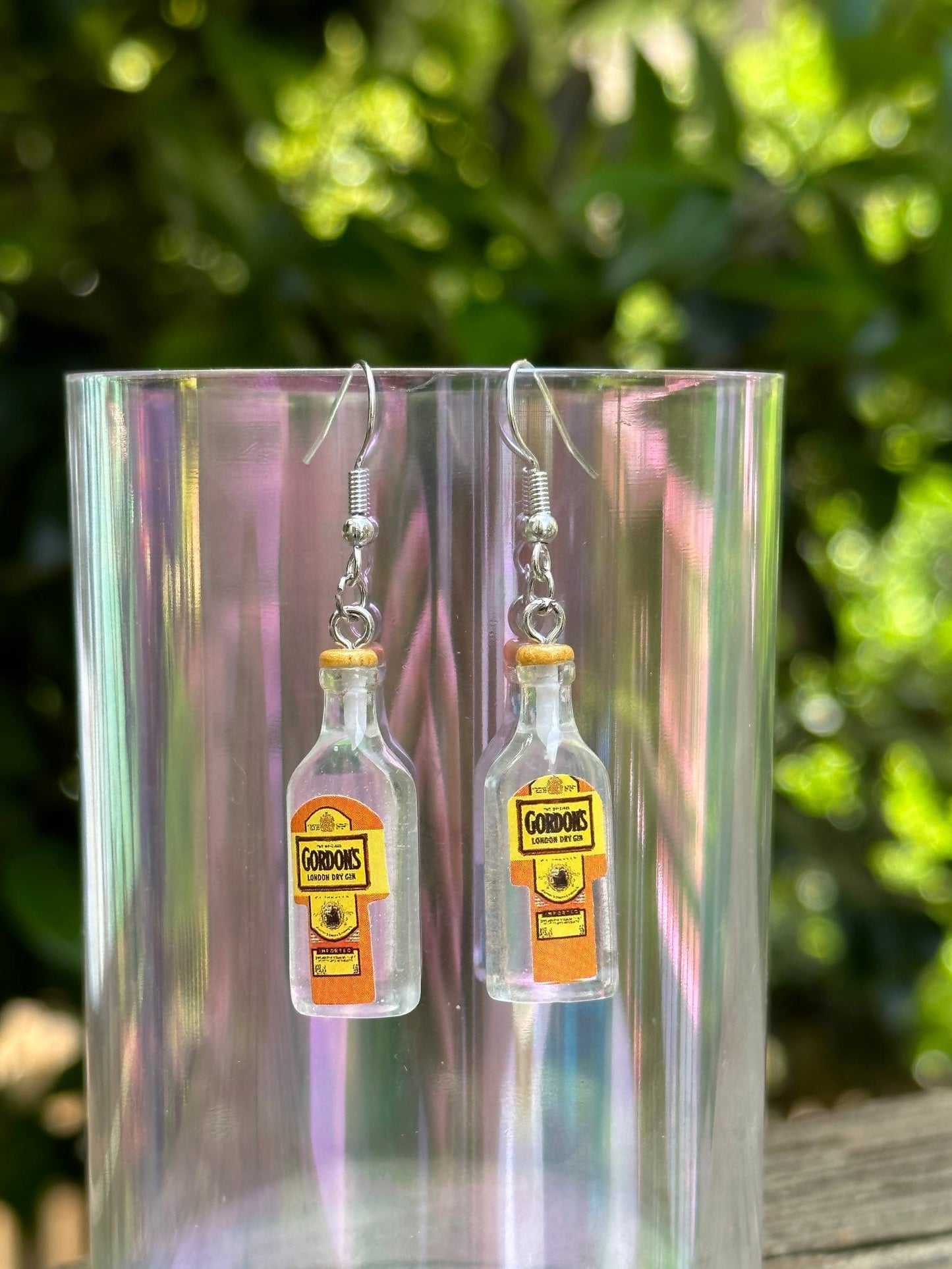 Earrings mini bottle C.R. Happy Hour, Fun Handmade Cocktail Jewelry Gift