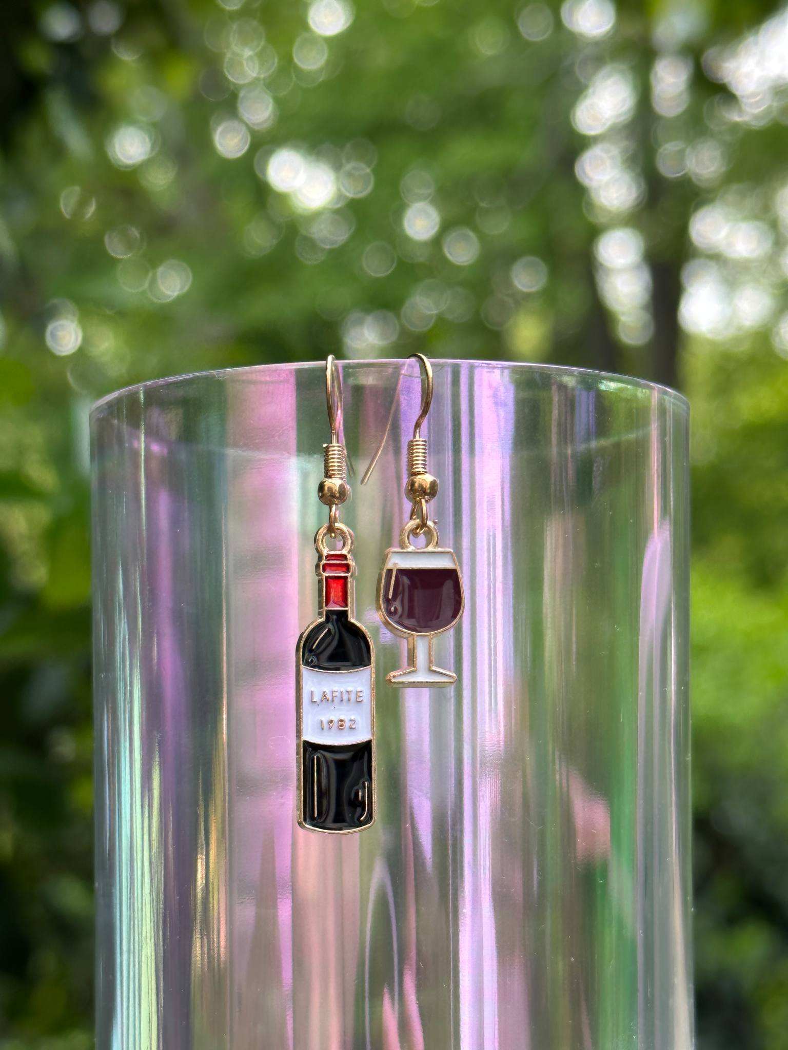 red wine bottle glass charms fun drink markers for parties and wine nights