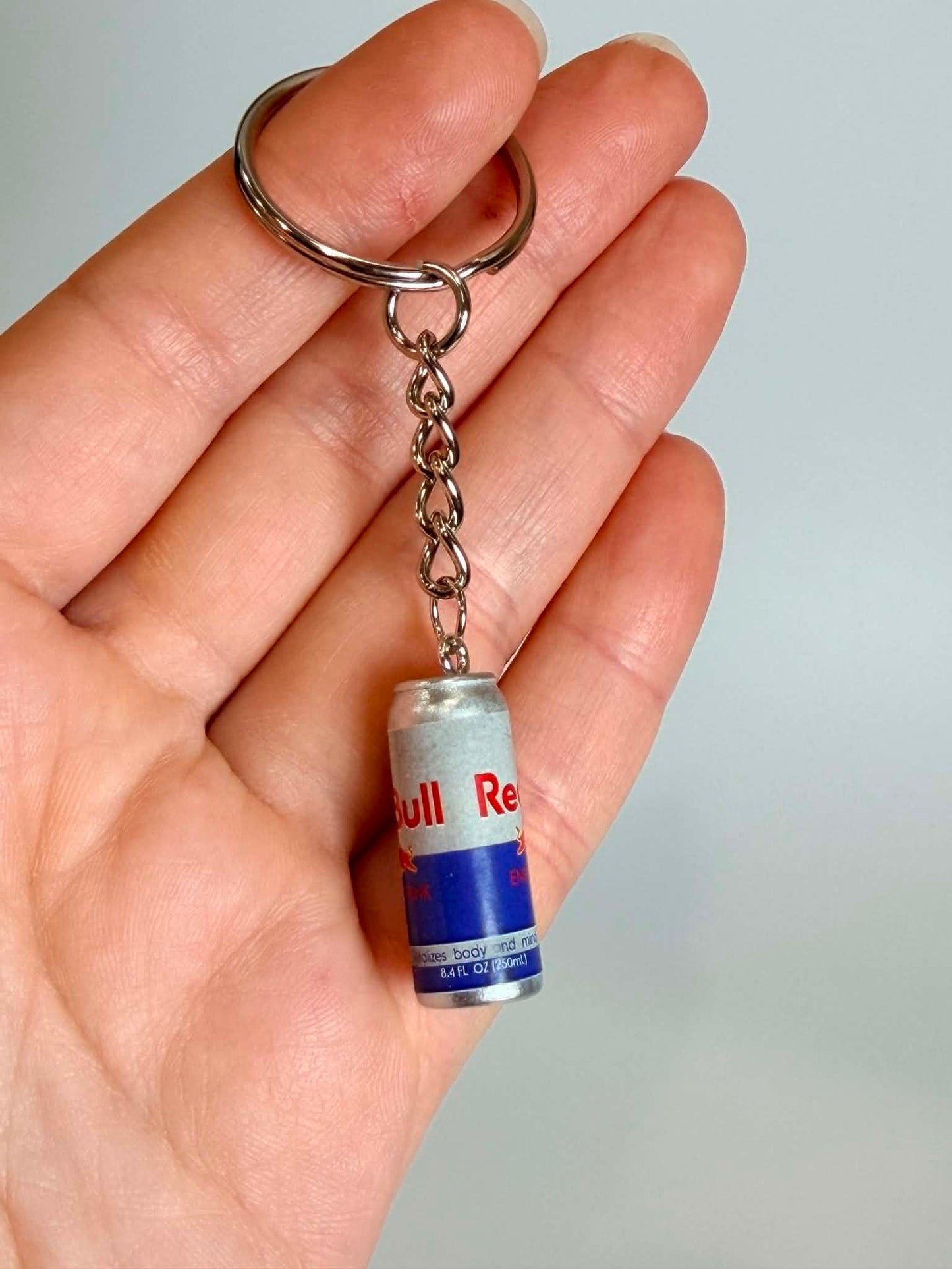 Mini drink Keychain. Cute Accessory for Bags, Keys and Gifts
