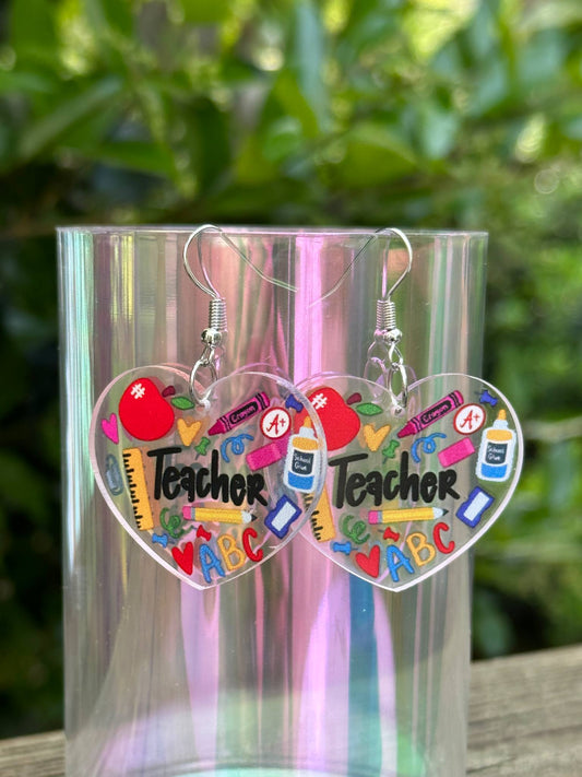 teacher apple earrings gift for educators stylish school-themed jewelry