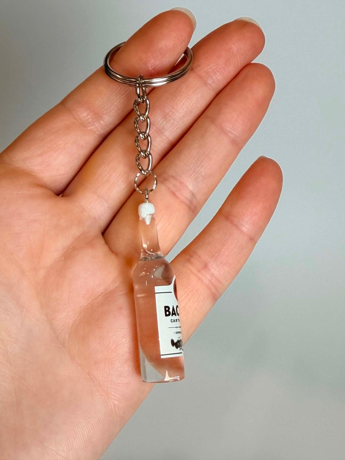Mini drink Bottle design Keychain. Accessory for Bags, Keys and Gifts