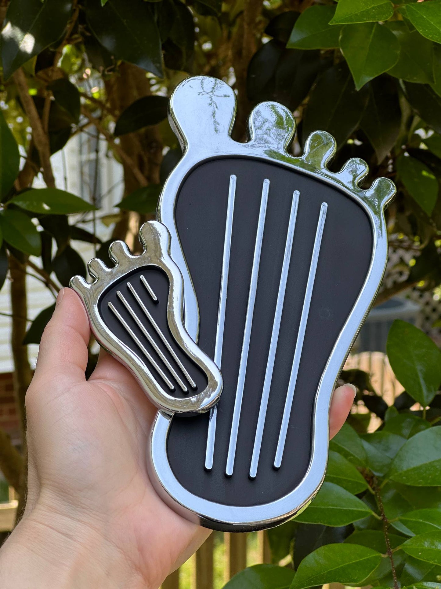barefoot chrome gas pedal cover universal car accessory hot rod gift