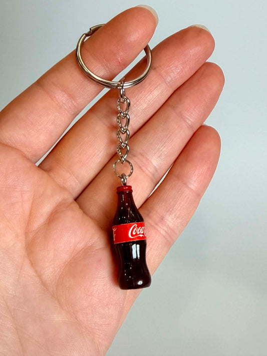 Mini Soda Bottle Keychain. Cute Accessory for Bags, Keys and Gifts