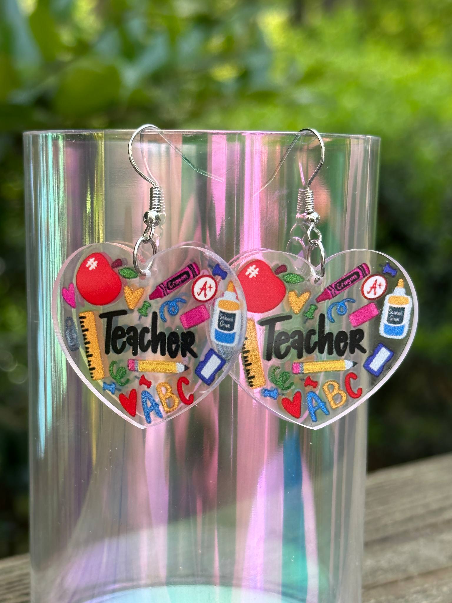 teacher apple earrings gift for educators stylish school-themed jewelry