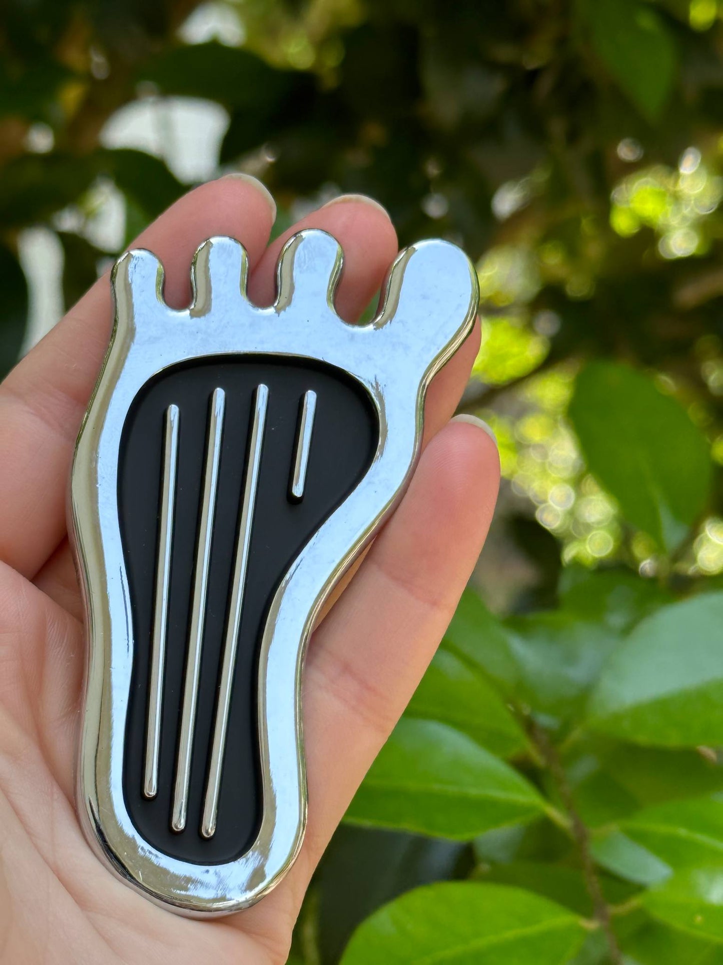 barefoot chrome gas pedal cover universal car accessory hot rod gift