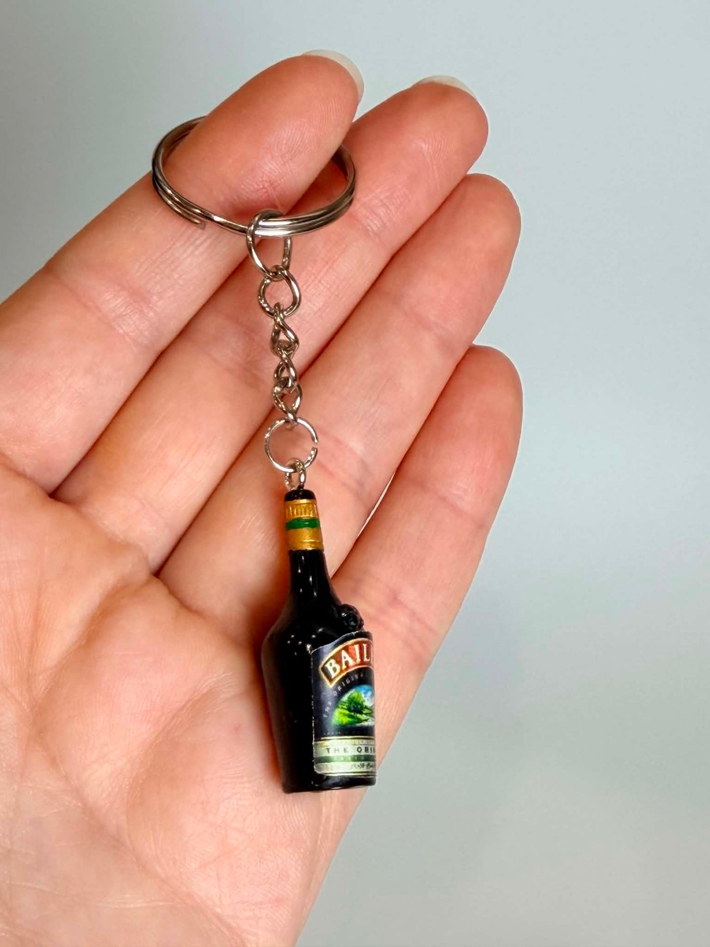 Mini drink Bottle Keychain Accessory Design.