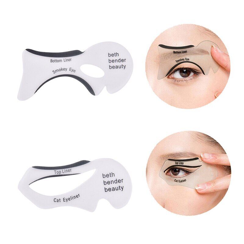 eyeliner eyeshadow stencil guide cat eye smokey eye makeup tool set