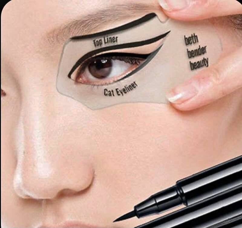 Eyeliner Stencil - Eyeshadow Guide, Smokey Cat, Quick Eye Makeup Tool Set- 1 pair